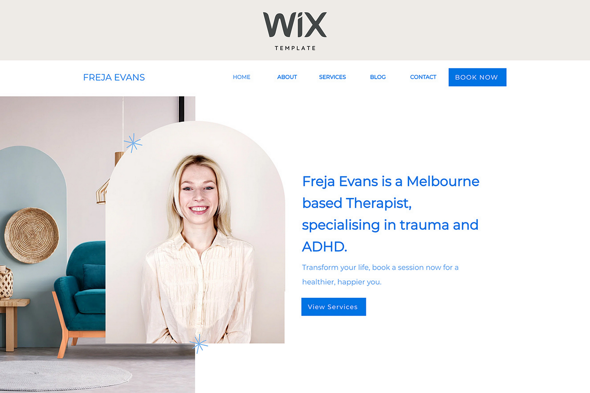 Freja | Wix Therapist Website, a Wix Template by So Darling Studio (Photo 1 of 7)