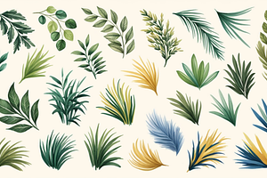 25 Foliage & Grass Procreate Brushes