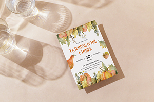 Editable Thanksgiving Invitation