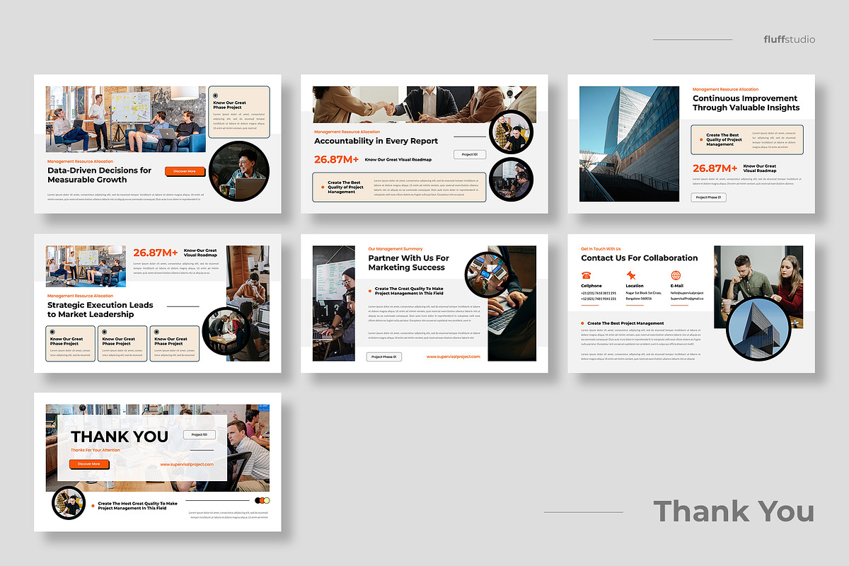 Project Management Google Slides, a Presentation Template by fluffstudio (Photo 4 of 4)