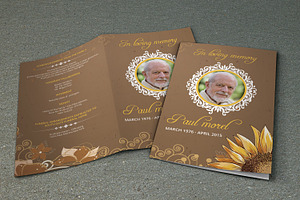 Funeral Program Template-V246, a Brochure Template by Template Shop
