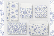 Vintage Seamless Patterns Blue Toile, a Pattern Graphic by ON_lineart_store (Thumbnail 8 of 10)