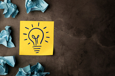 Idea, Innovation and Creativity Concept. a Light Bulb Handdrawn