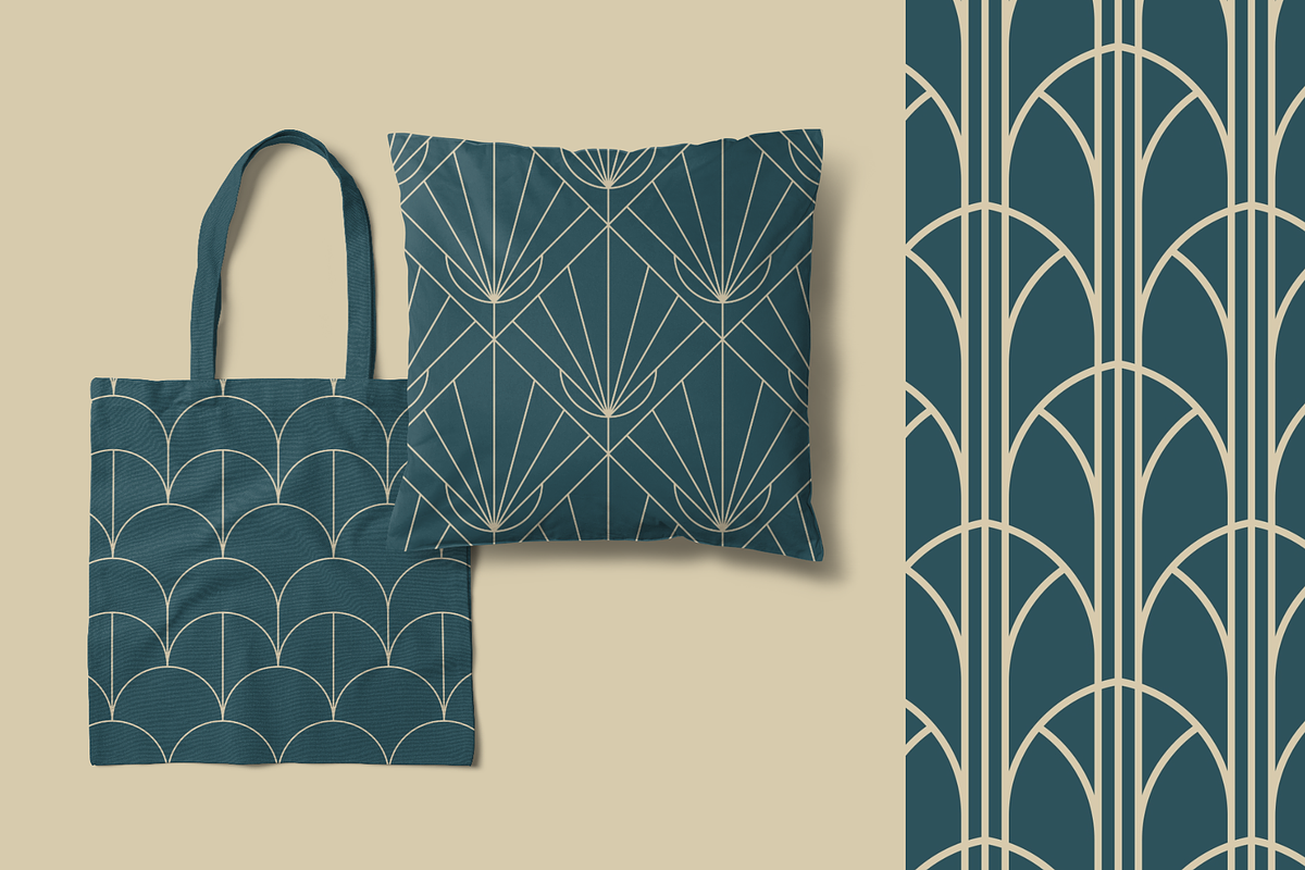 Geometric Art Deco Patterns, a Pattern Graphic by Firowerk (Photo 4 of 9)