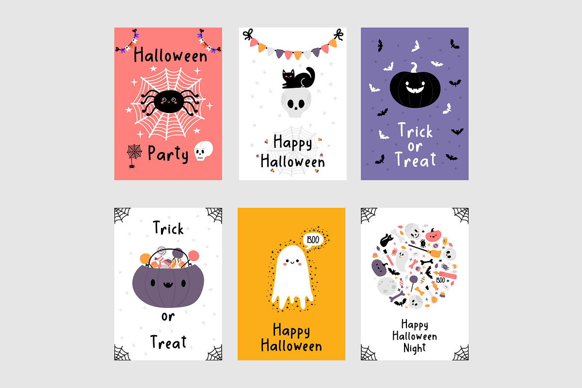 Happy Halloween. Clipart, patterns, a Seasonal Illustration by Helen Sko (Photo 4 of 8)