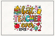 Best Teacher Ever PNG, an Object Graphic by CraftArtStudio (Thumbnail 1 of 4)