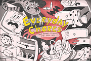 Funny Everyday Chores Doodles, an Illustration by Anastasiya Klempach (Thumbnail 1 of 10)