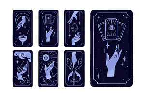 Magic tarot card back designs set, a Decorative Illustration by PaperTrident