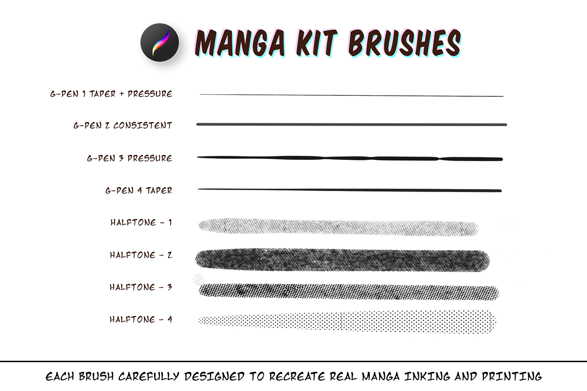 Manga Procreate Brushes & Anime Pens, a Brush Add-On by Delightful Design (Photo 4 of 5)