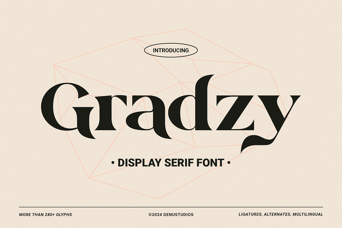 Gradzy | Display Serif Font, a Serif Font by Denustudios (Photo 1 of 13)