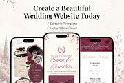 Beauty Burgundy Wedding Website, a Landing Page Template by Everyday Perfection (Thumbnail 12 of 12)