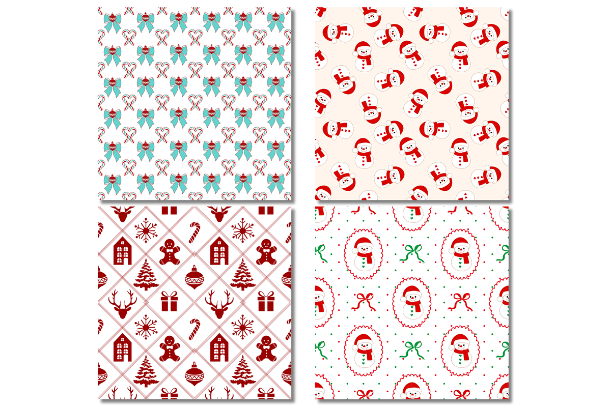 Christmas Seamless Patterns #4, a Pattern Graphic by wind mill (Photo 3 of 3)