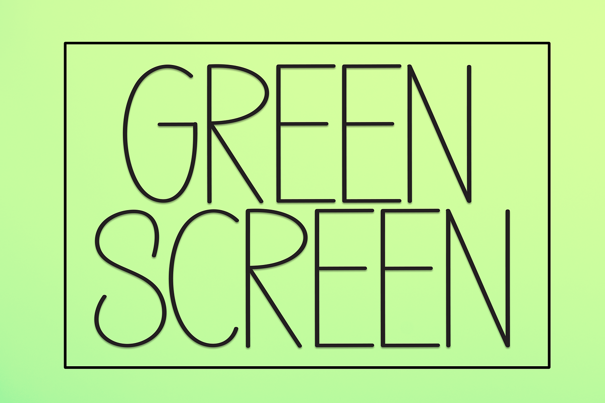 Green Screen | Script Font, a Script Font by Scratchones (Photo 1 of 8)