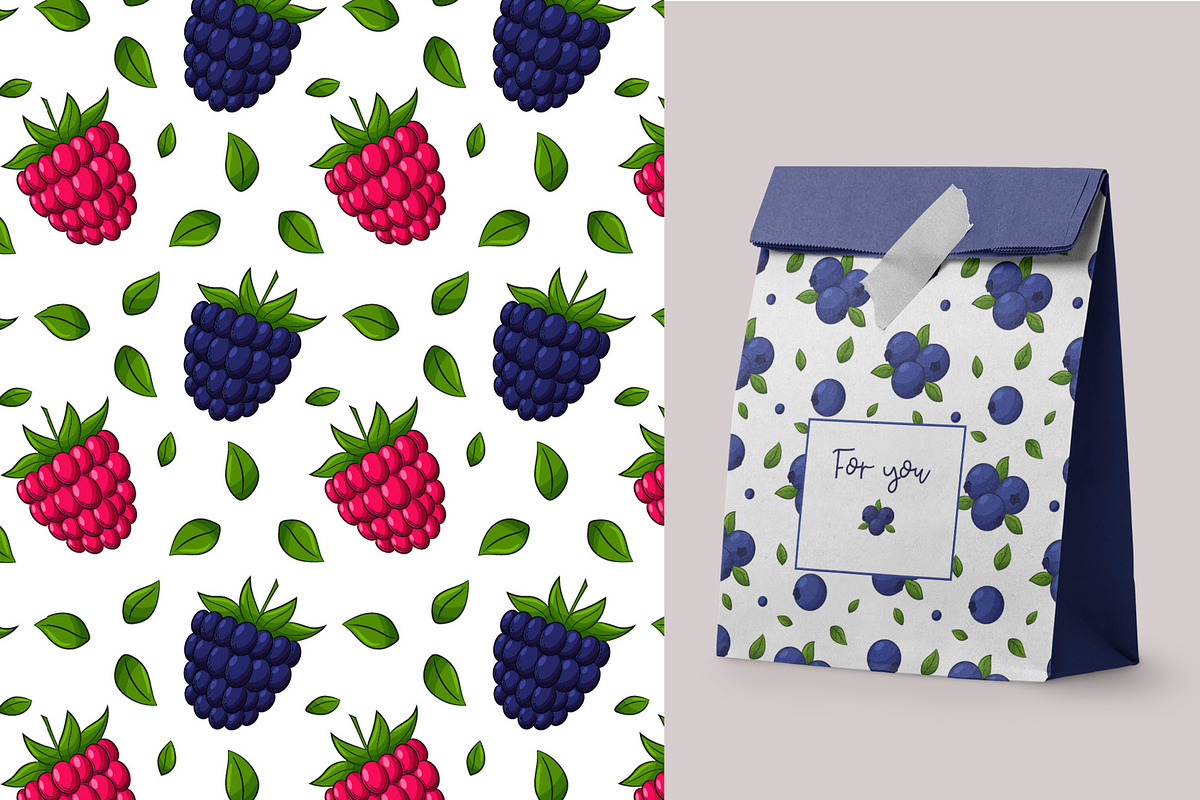 Bright fruits. Cliparts and Patterns, a Food Illustration by Valeria Soloveva (Photo 8 of 14)
