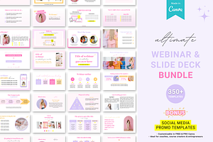 Webinar slide deck Canva template, a Templates & Theme by Cate Creates
