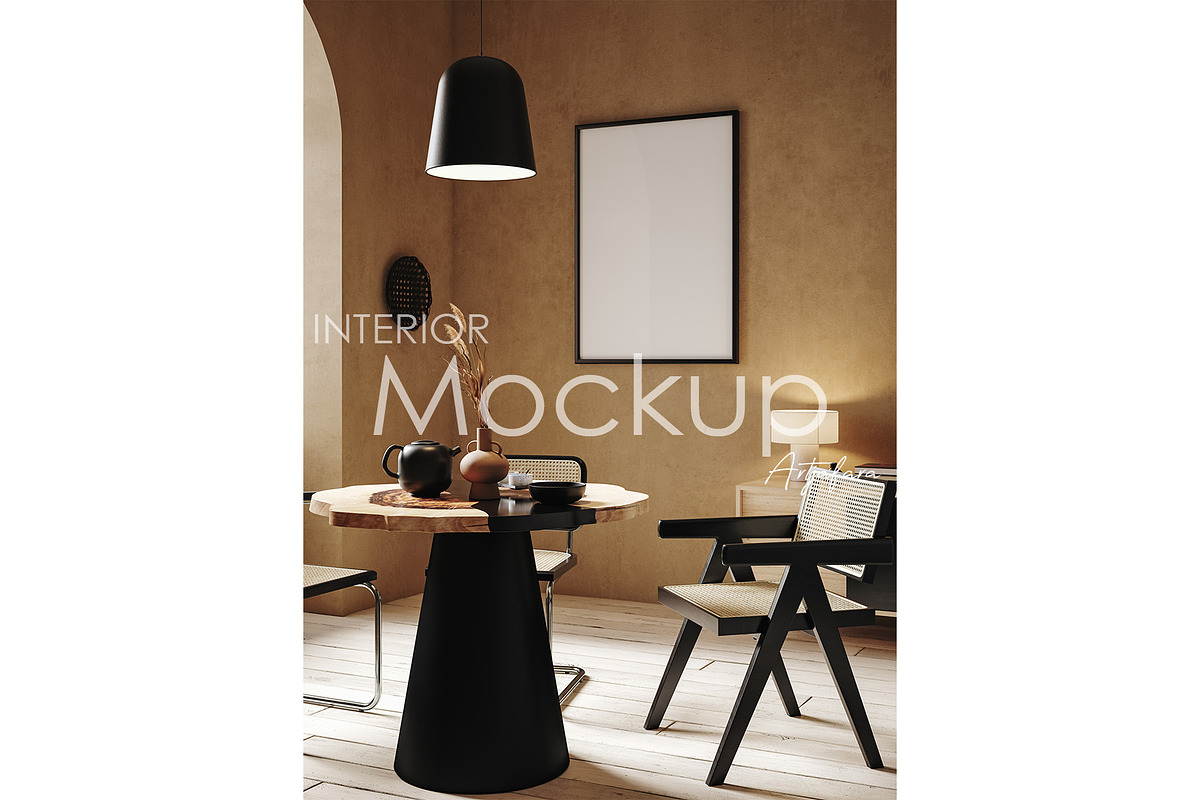 Frame mockup in home interior, a Household Mockup by Artjafara
