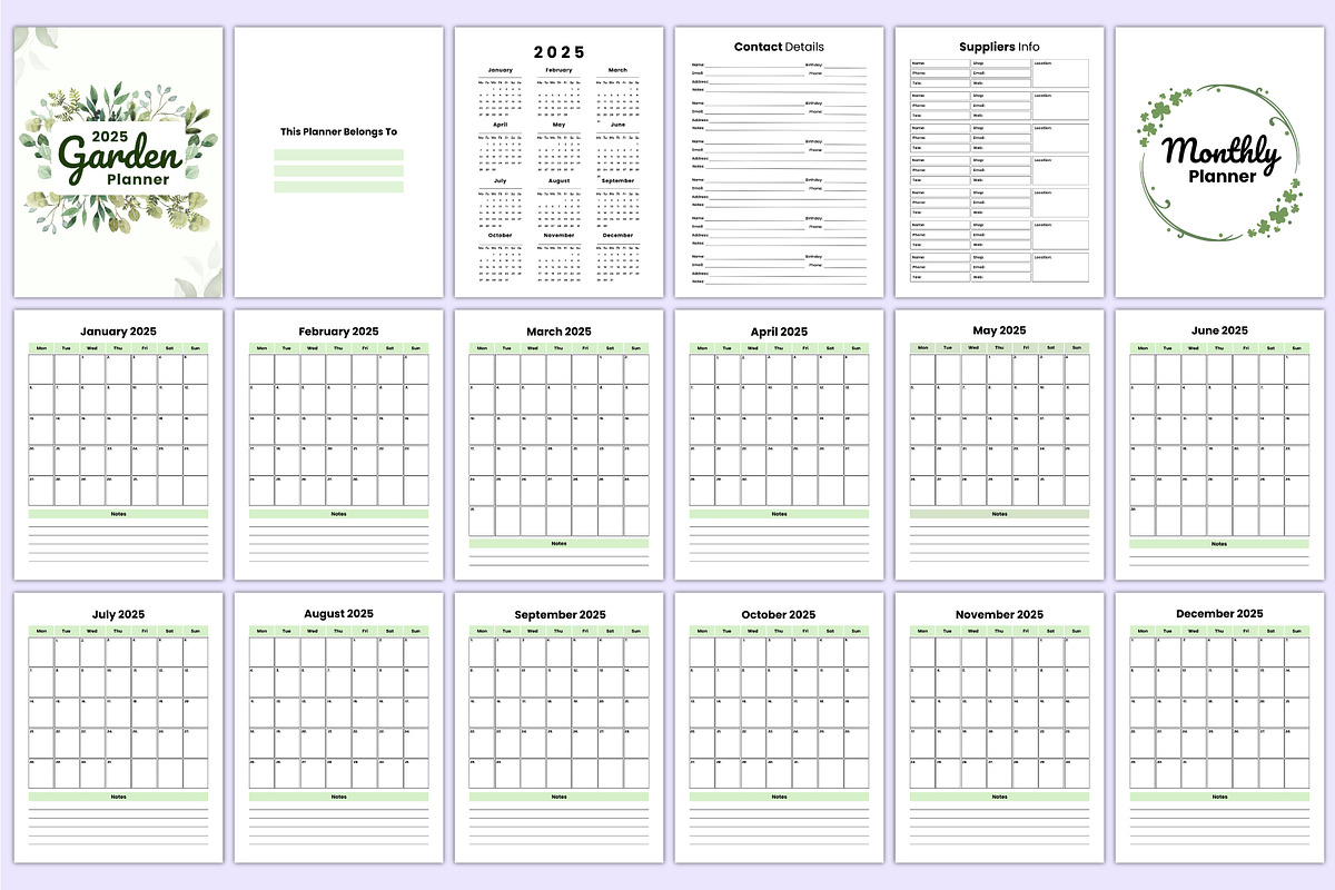 2025 Garden Planner Bundle Canva Kdp, a Stationery Template by Mustafiz (Photo 2 of 7)