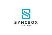 Sync Box Letter S Tech Logo Template, a Branding & Logo Template by yopie (Thumbnail 1 of 4)