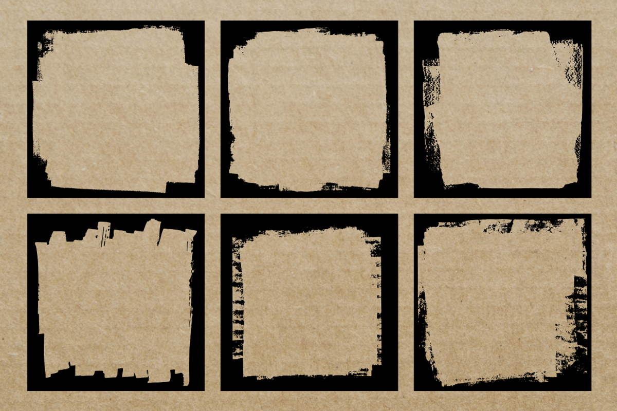 Inked - 26 Textured Borders, a Texture Graphic by Offset
