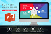 Business Annual Report Powerpoint, a Presentation Template by UniqueStudio (Thumbnail 1 of 7)