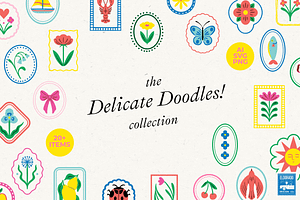 Tiny Colorful Stamp Illustrations