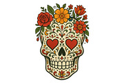 Sugar Skull Wall Art Day of the Dead, a Background Graphic by LaseredNinja (Thumbnail 1 of 7)