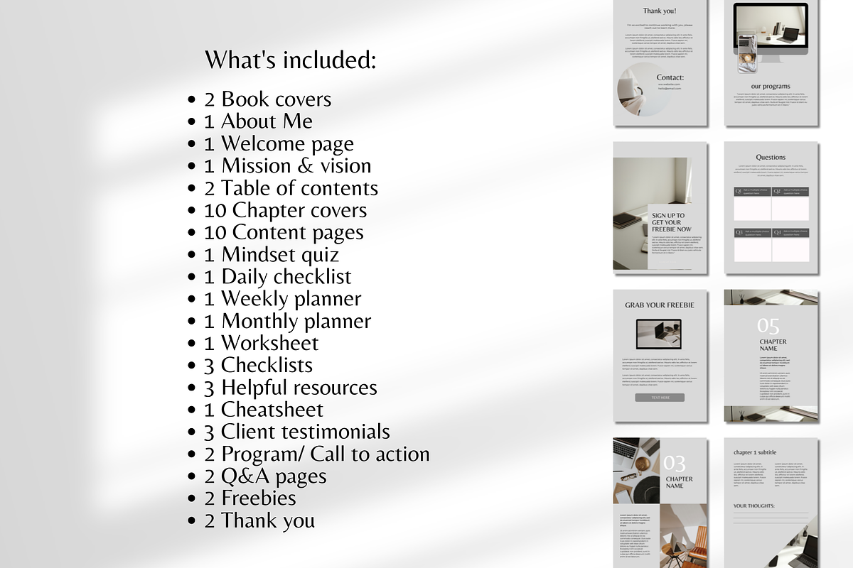50 page workbook template, a Social Media Template by SociallyyCreative (Photo 2 of 10)