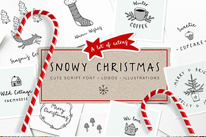 Snowy Christmas Script & Font Logos