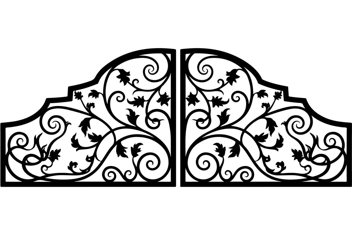 Luxury Vintage Iron Arch Double Gate, an Object Graphic by Creativeshirt (Photo 9 of 12)