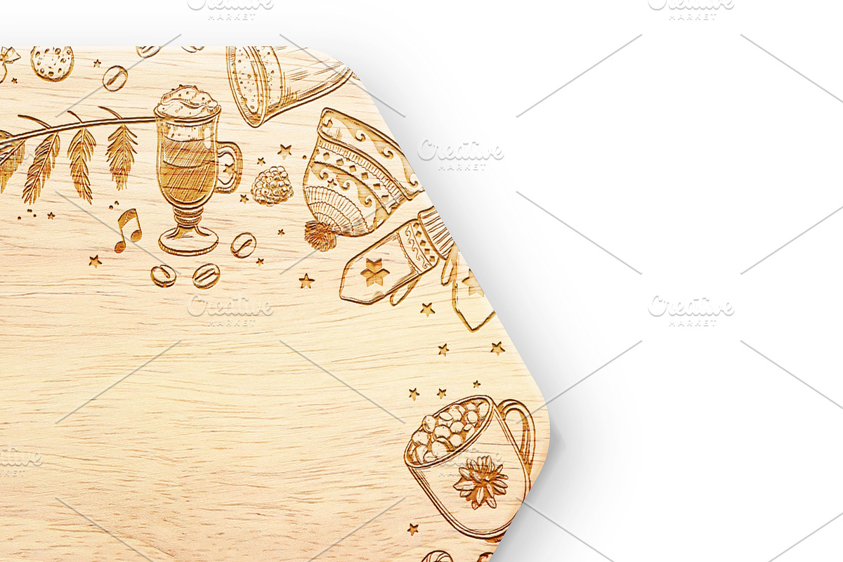 Engraved Hexagonal Wooden Coasters, a Product Mockup by Moonlight Creative (Photo 7 of 8)