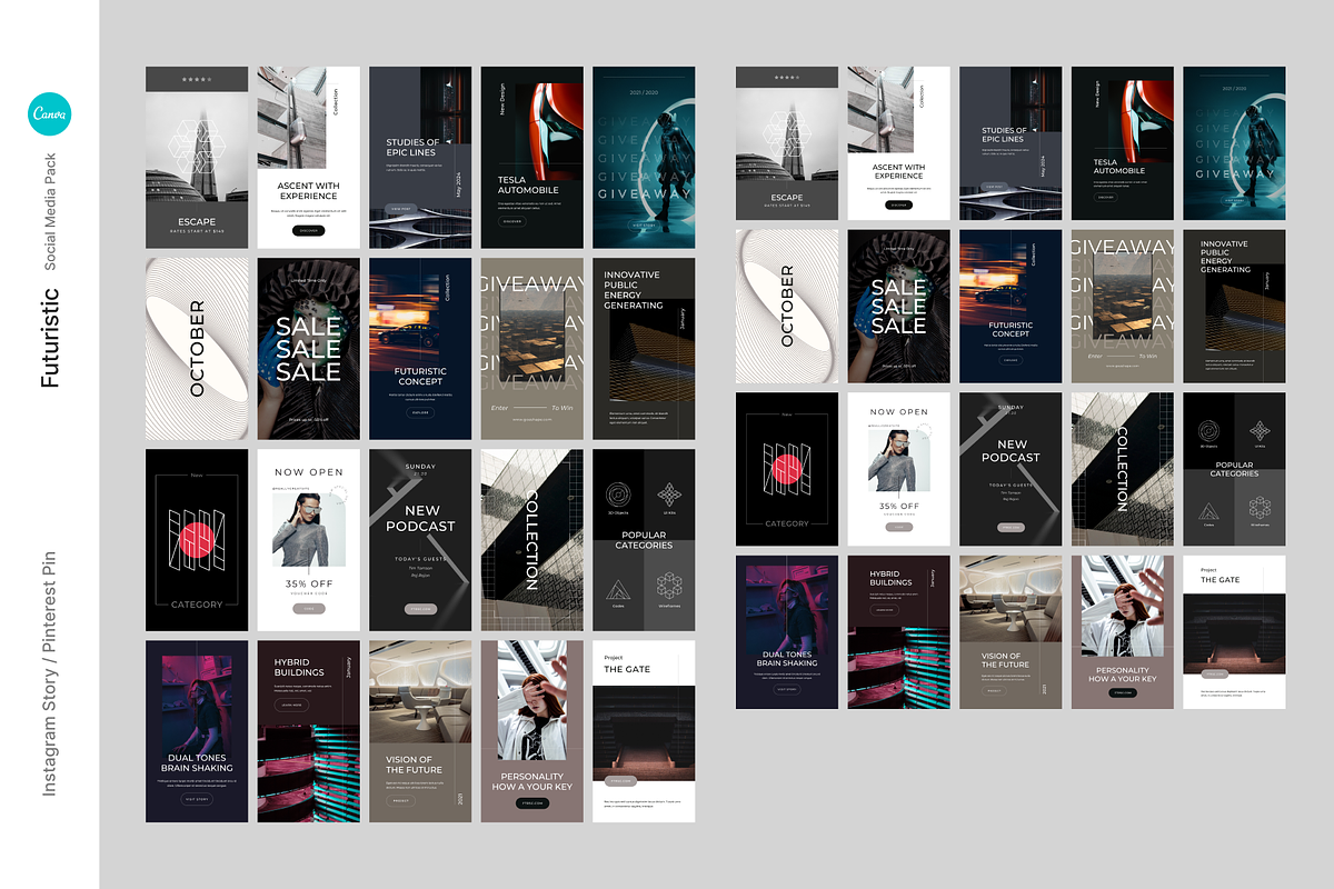 Futuristic Canva Social Media Pack, a Social Media Template by Goashape Studio (Photo 7 of 9)