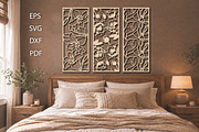 Floral Wall Decor Art Set, an Object Graphic by Creative Art (Thumbnail 1 of 3)
