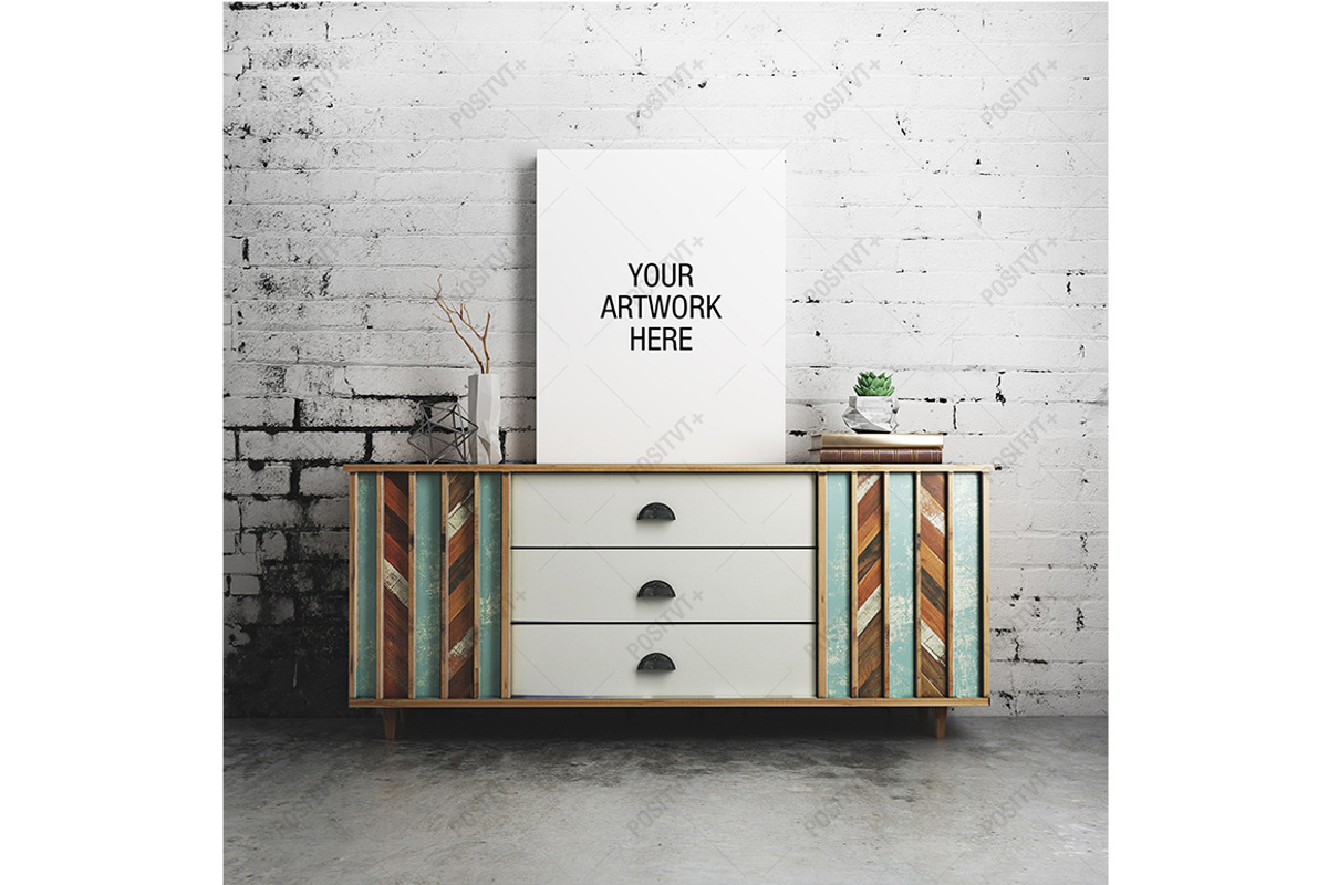 Canvas Poster Mockup Mid Century, a Print Template by positvtplus (Photo 1 of 2)