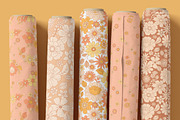 Retro Flower - Patterns & Clipart, a Pattern Graphic by Inna Moreva (Thumbnail 8 of 12)