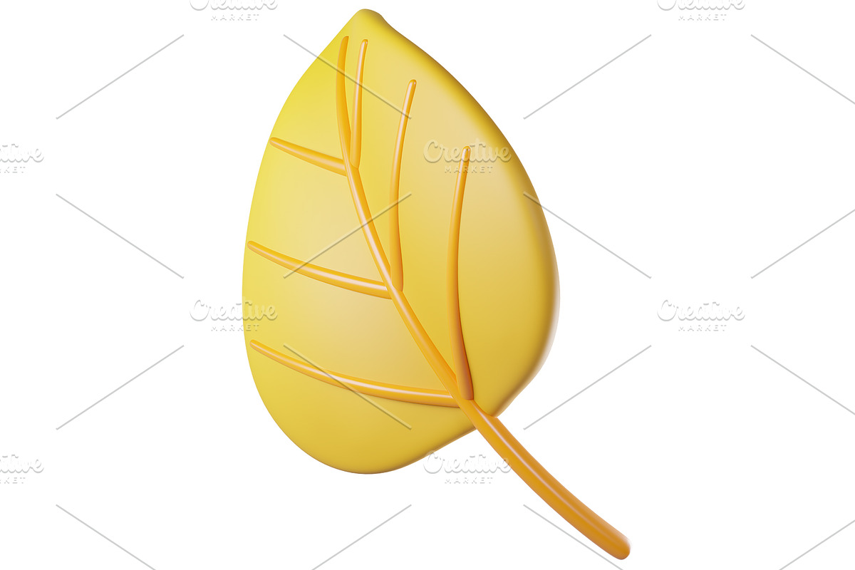 Cute 3D Autumn Leaves, a Plants & Tree 3D Model by Hannet (Photo 3 of 5)