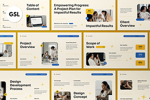 White Project Proposal Google Slide, a Presentation Template by graphicook