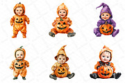 Halloween Baby Costume Clipart, an Illustration by DreamPrint404 (Thumbnail 4 of 6)