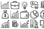 Financial Growth Icon Set, an Object Graphic by nikagraphic (Thumbnail 1 of 3)