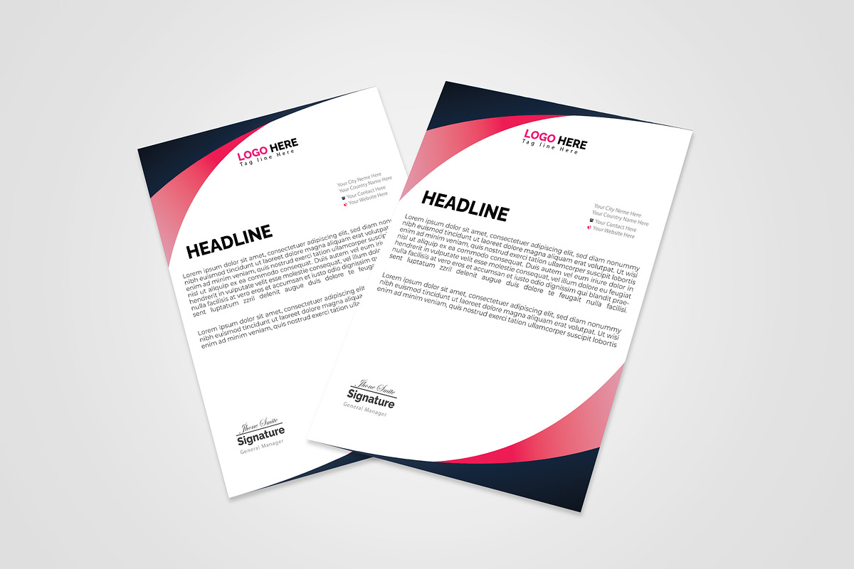 Professional Letterhead Template, a Stationery Template by Vectsaifur807 (Photo 3 of 3)