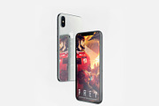 Reflection Apple iPhone X Mockup, an iPhone Mockup by mwsart (Thumbnail 1 of 2)