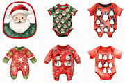 Christmas Baby Clothes Clipart, an Illustration by OK Design (Thumbnail 4 of 5)