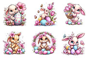 Whimsical Easter Bunny Clipart, an Illustration by Dream Creation (Thumbnail 4 of 6)