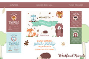 Woodland Printable Party KIT, a Stationery Template by Nordic.Arg (Thumbnail 3 of 6)