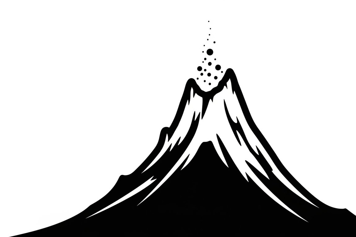 collection of volcano silhouettes, an Illustration by Amazin_art (Photo 30 of 31)