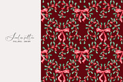 Christmas Mistletoe Ornamental Print, a Pattern Graphic by SirenaArt (Thumbnail 5 of 14)