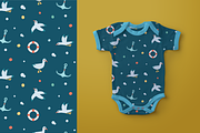 Ocean Adventure Patterns—6 Designs, an Illustration by ApollinariaManko (Thumbnail 6 of 9)