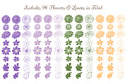 Purple Dahlia Clipart & Vectors, an Illustration by Amanda Ilkov (Thumbnail 4 of 4)