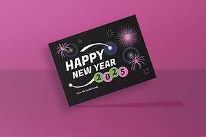 Gradient New Year Greeting Card