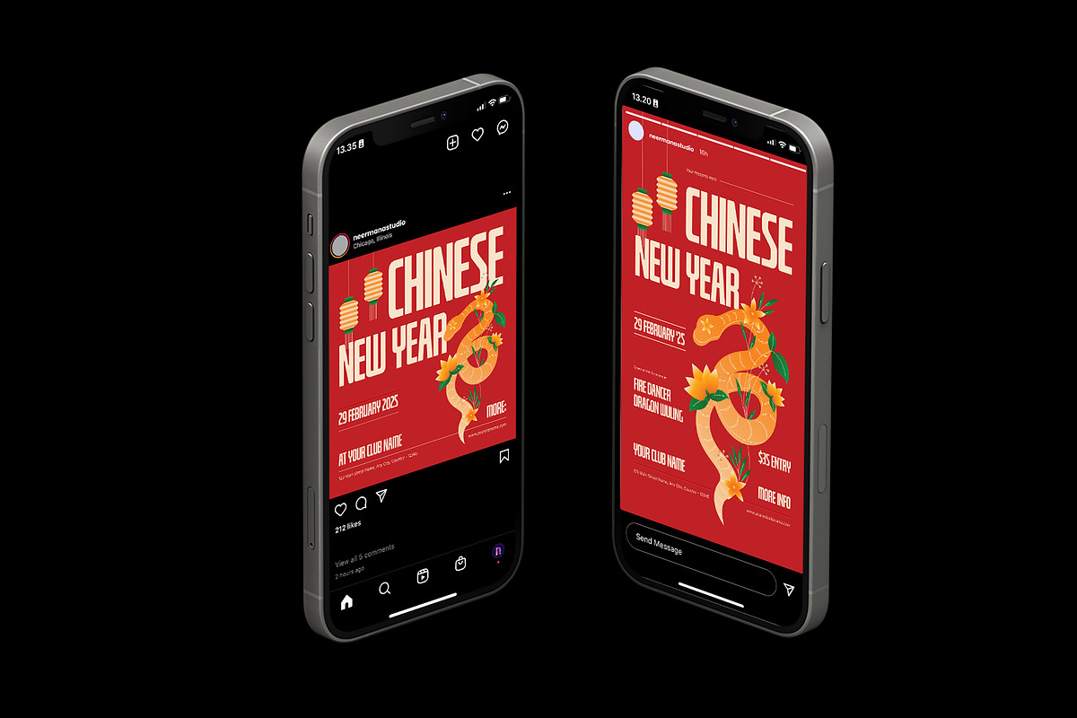 Red Chinese New Year Flyer, a Flyer Template by Neermana (Photo 4 of 4)