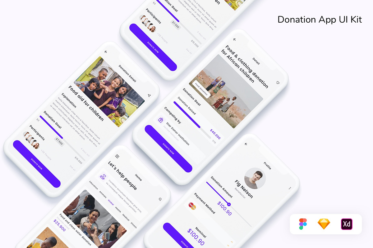 Donation App UI Kit, an App Template by Betush